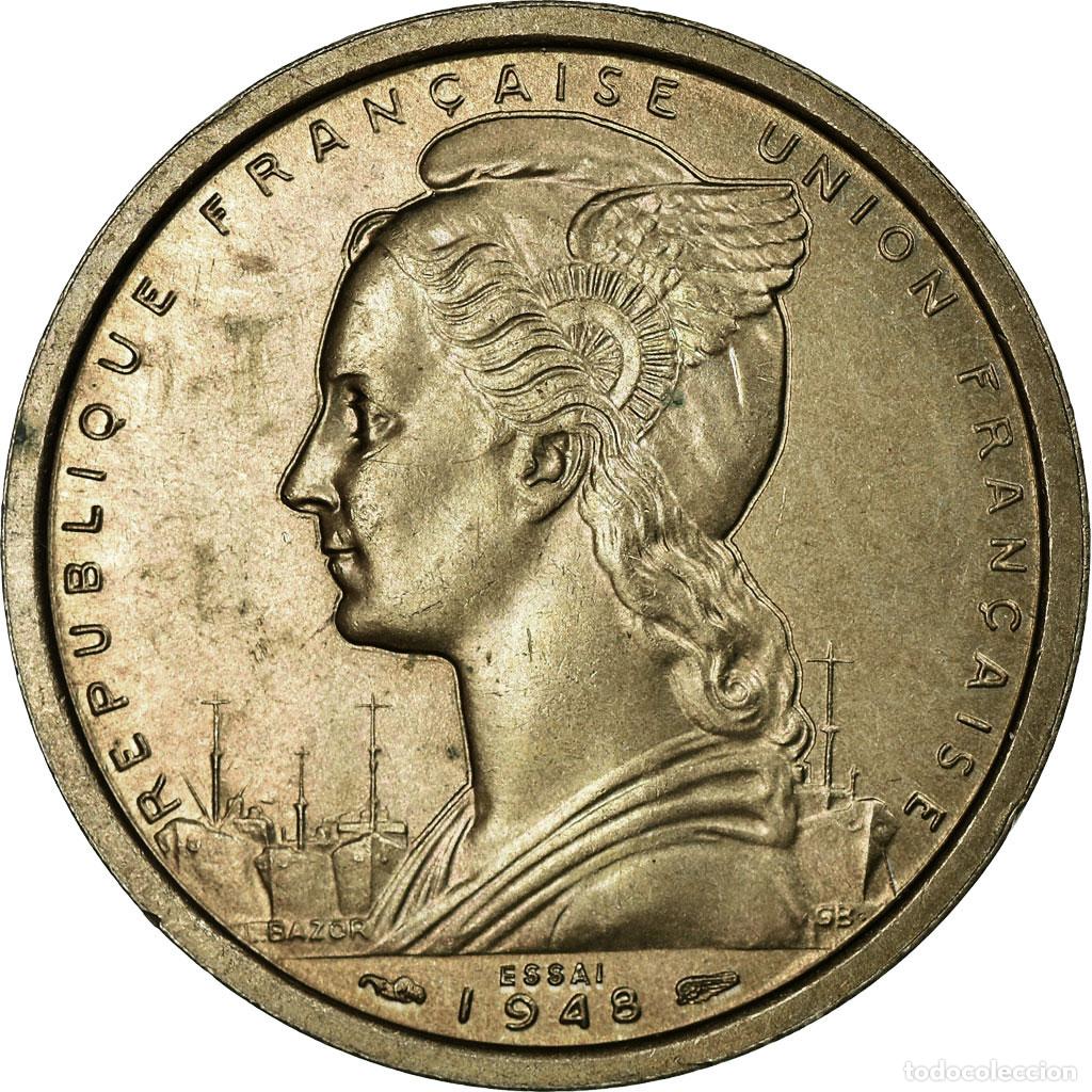 Moedas antigas da Europa: [#30863] Moneda, Togo, 2 Francs, 1948, Paris, SC, Cobre - n&iacute;quel, Lecompte:21