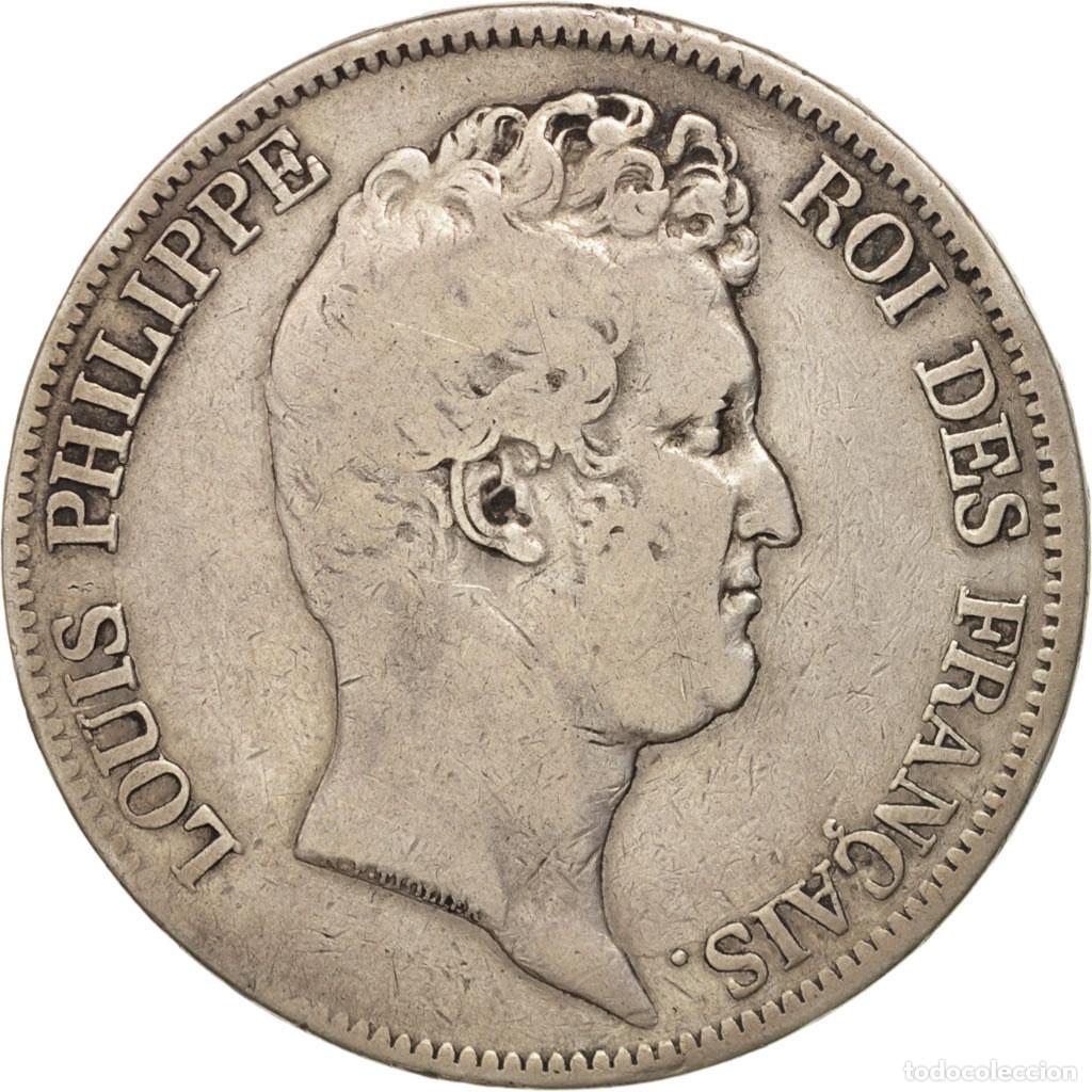 Moedas antigas da Europa: [#44660] Moneda, Francia, Louis-Philippe, 5 Francs, 1830, Paris, BC+, Plata, KM:738