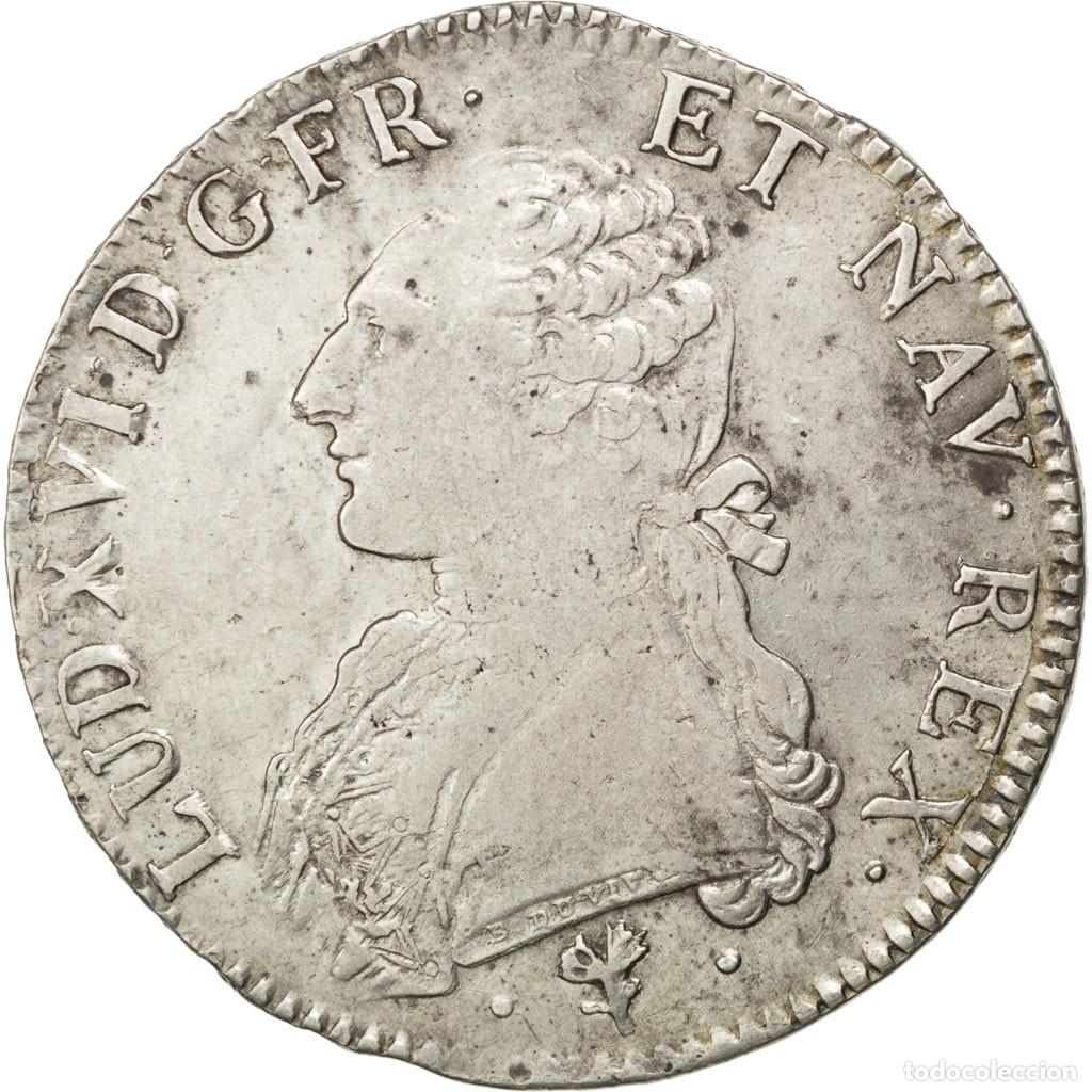 Moedas antigas da Europa: [#42953] Moneda, Francia, Louis XVI, &Eacute;cu aux branches d'olivier, Ecu, 1784, Bayonne