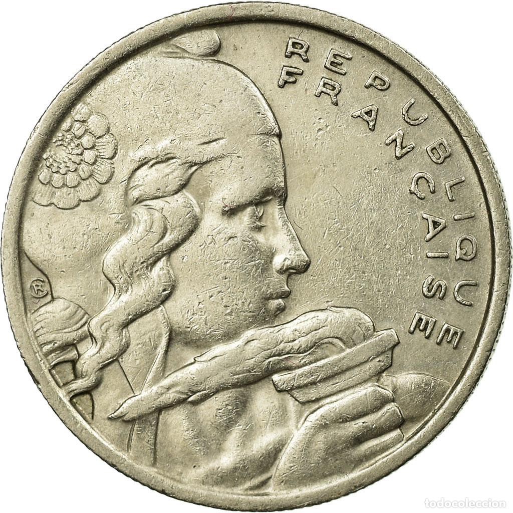 Moedas antigas da Europa: [#50529] Moneda, Francia, Cochet, 100 Francs, 1958, MBC+, Cobre - n&iacute;quel, KM:919.1
