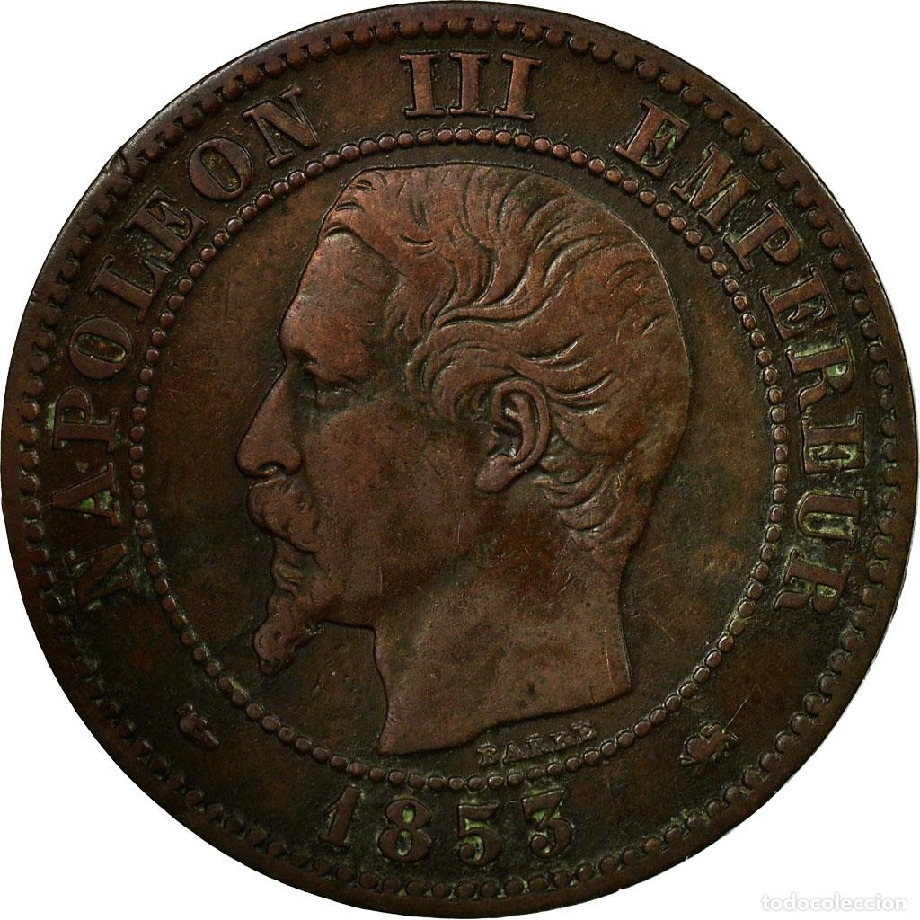Alte M&uuml;nzen aus Europa: [#55920] Moneda, Francia, Napoleon III, Napol&eacute;on III, 2 Centimes, 1853, Lyon, MBC