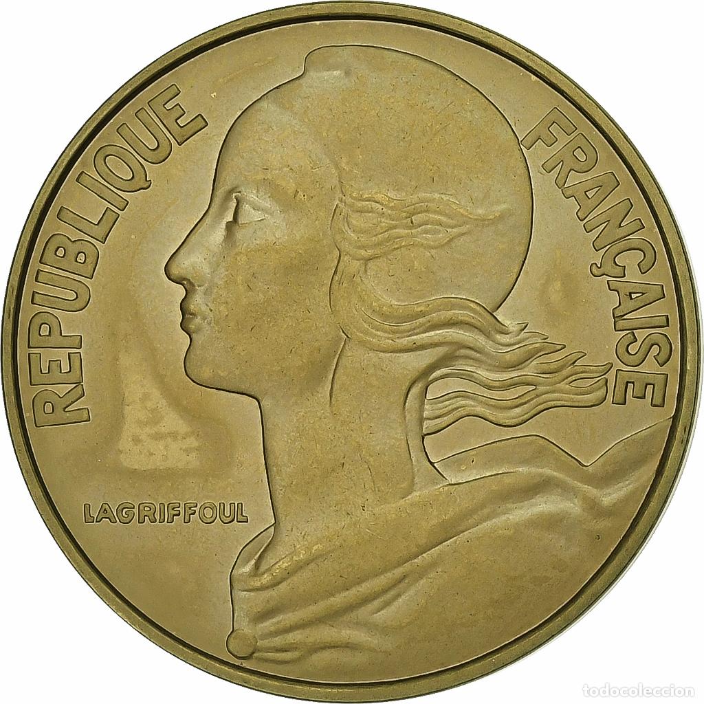 Moedas antigas da Europa: [#135488] Francia, 20 Centimes, Marianne, 1975, MDP, s&eacute;rie FDC, Bronce - aluminio, FDC