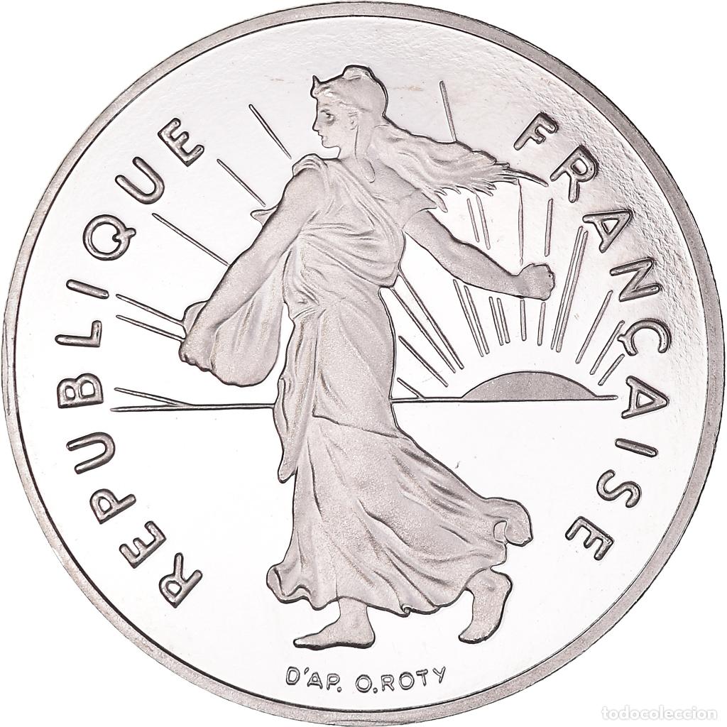 Moedas antigas da Europa: [#389289] Moneda, Francia, Semeuse, Franc, 1996, Paris, BE, FDC, N&iacute;quel, KM:925.2