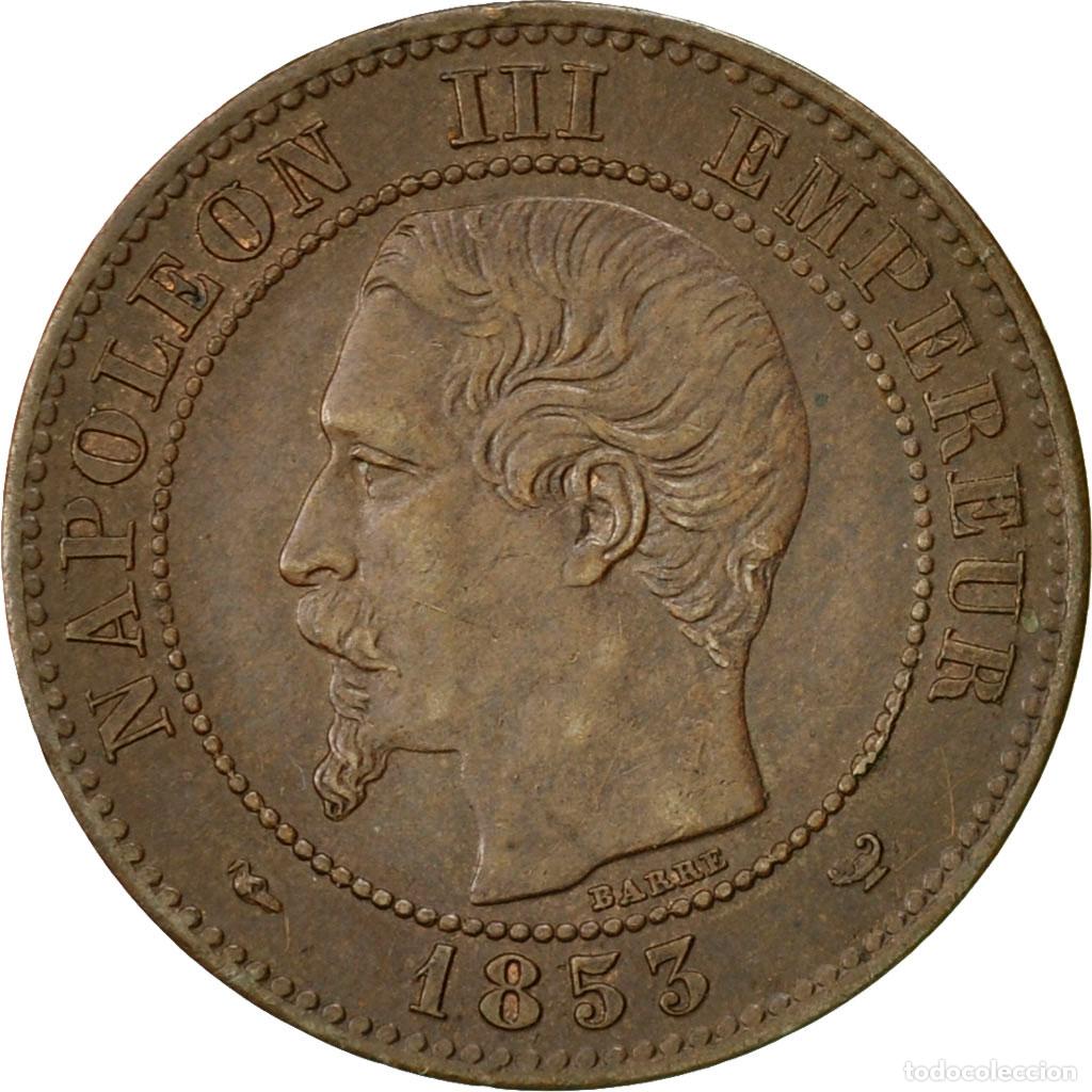 Moedas antigas da Europa: [#455099] Moneda, Francia, Napoleon III, 2 Centimes, 1853, Lille, EBC, KM 776.7