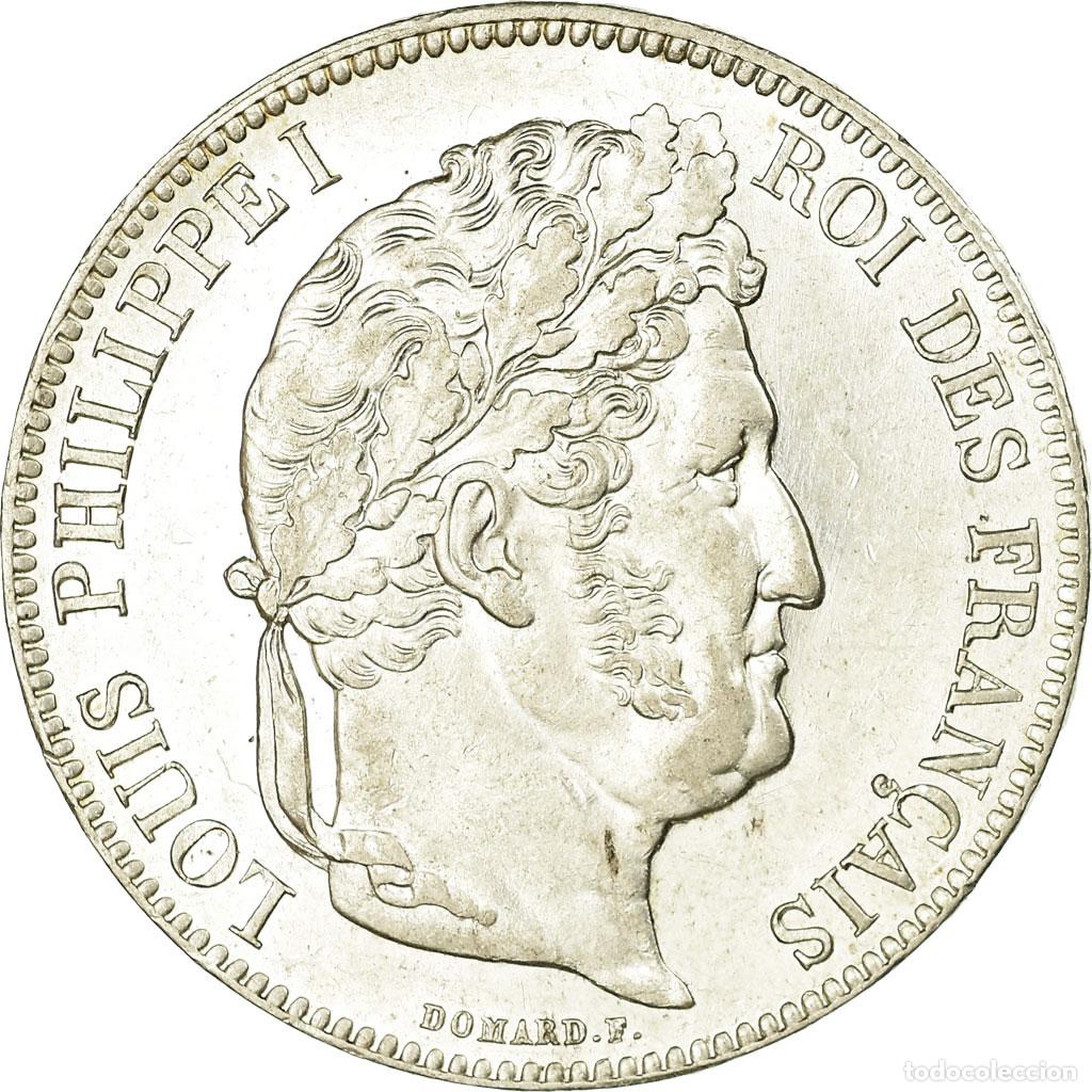 Old Coins of Europe: [#485679] Moneda, Francia, Louis-Philippe, 5 Francs, 1839, Bordeaux, EBC, Plata, KM:749.7