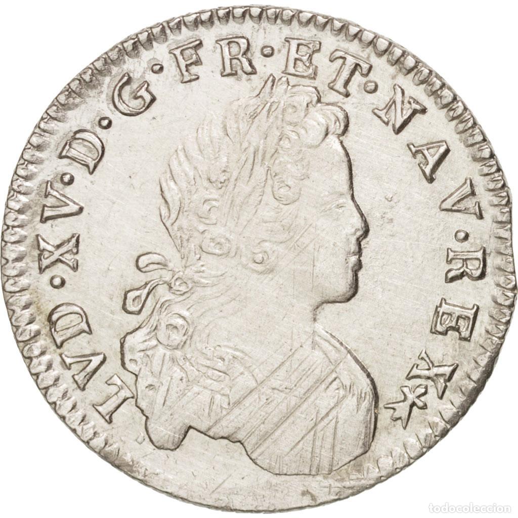 Old Coins of Europe: [#502099] Moneda, Francia, Louis XV, 1/6 &Eacute;cu (XX &ndash; S) de France-Navarre, 20 Sols, 1/6