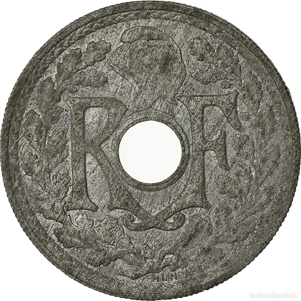 Moedas antigas da Europa: [#650261] Moneda, Francia, Lindauer, 20 Centimes, 1945, Beaumont - Le Roger, MBC, Cinc