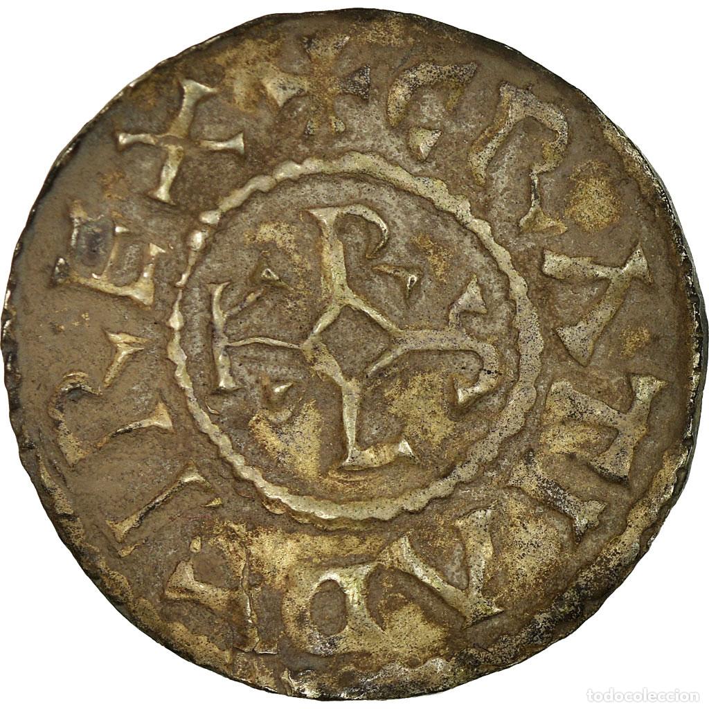 Moedas antigas da Europa: [#656464] Moneda, Francia, Charles le Chauve, Denarius, Paris, MBC+, Plata, Depeyrot:763
