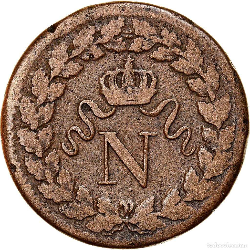 Alte M&uuml;nzen aus Europa: [#840041] Moneda, Francia, Napol&eacute;on I, Decime, 1814, Strasbourg, BC+, Bronce, KM:700