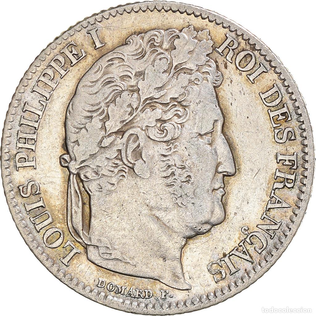 Old Coins of Europe: [#843572] Moneda, Francia, Louis-Philippe, Franc, 1841, Bordeaux, MBC, Plata, KM:748.7