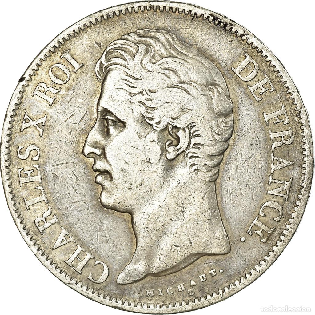Alte M&uuml;nzen aus Europa: [#851273] Moneda, Francia, Charles X, 5 Francs, 1830, Paris, BC+, Plata, KM:727