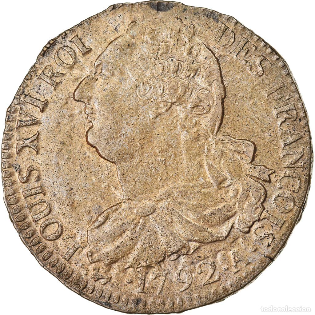 Monete antiche di Europa: [#855149] Moneda, Francia, Louis XVI, 2 sols fran&ccedil;ois, 2 Sols, 1792, Paris, EBC, Bronce