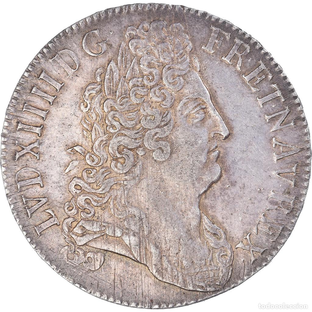 Moedas antigas da Europa: [#868865] Francia, Louis XIV, Ecu aux 8 L, 1704, Paris, Pedigree, Plata, MBC, Gadoury:227