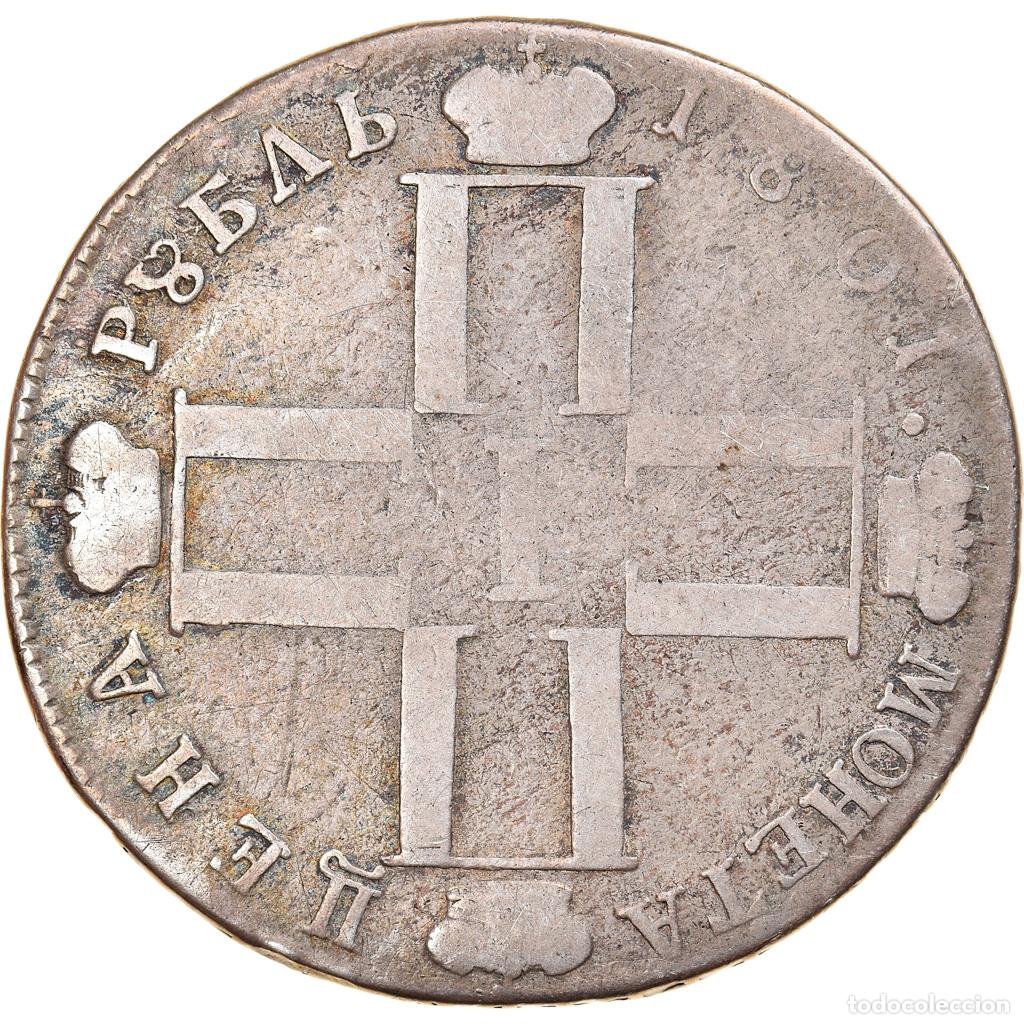 Old Coins of Europe: [#879231] Moneda, Rusia, Paul I, Rouble, 1801, St. Petersburg, BC+, Plata, KM:101a