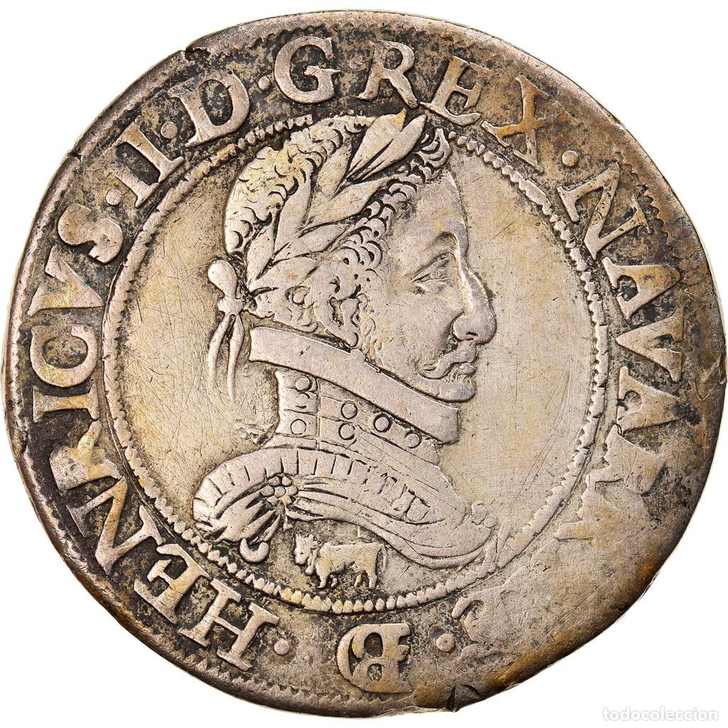 Monete antiche di Europa: [#879275] Moneda, Francia, B&eacute;arn, Henri II, Franc, 1584, Pau, MBC, Plata, Duplessy:1323