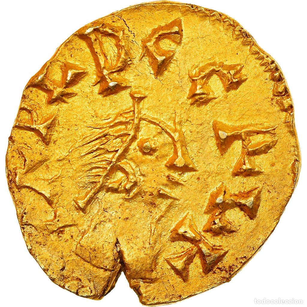 Monedas antiguas de Europa: [#895257] Moneda, Francia, CAPVD CERVI, Triens, AIGVLFVS Moneyer, Sacierges (Indre), EBC