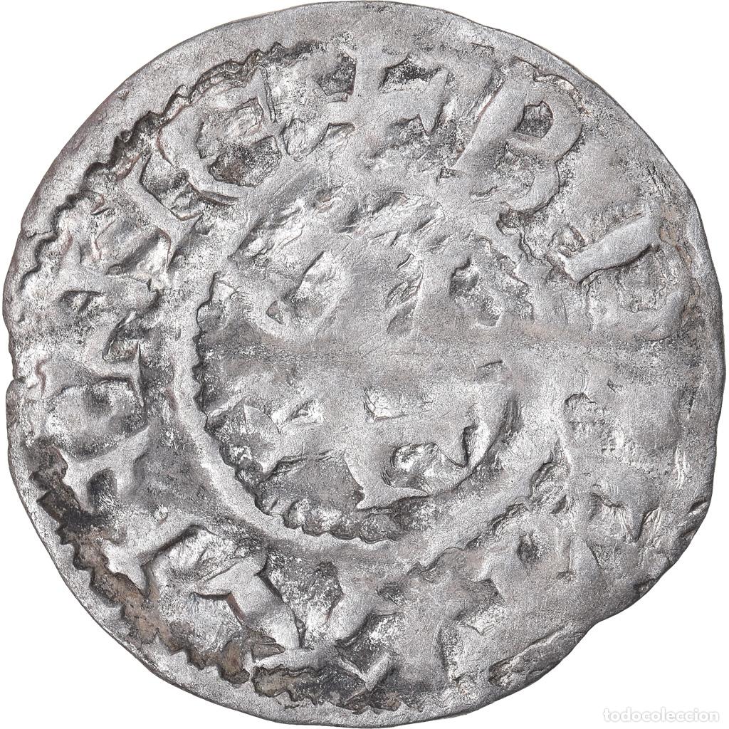 Old Coins of Europe: [#903110] Moneda, Francia, Conan IV, Denarius, XIIth century, Rennes, Rare, BC+, Vell&oacute;n