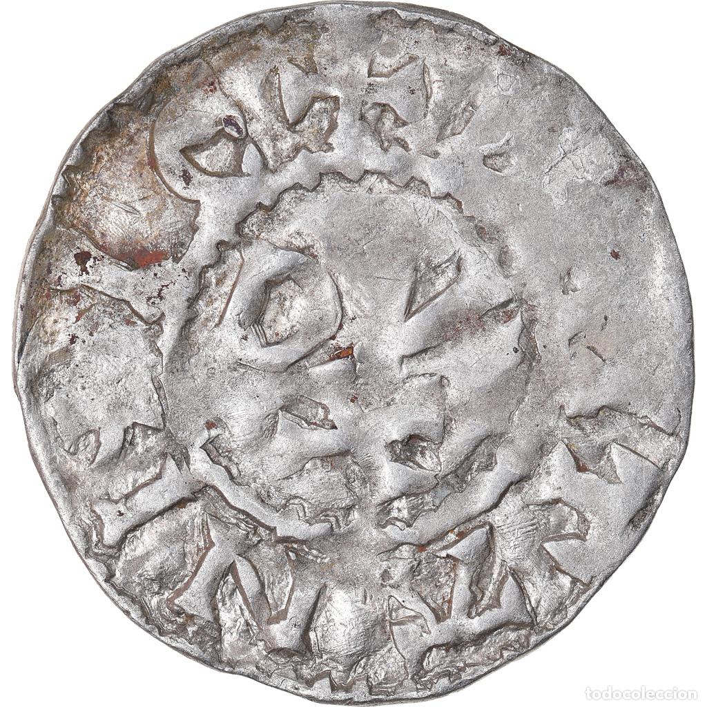 Monete antiche di Europa: [#903112] Moneda, Francia, Conan IV, Denarius, XIIth century, Rennes, Rare, BC+, Vell&oacute;n