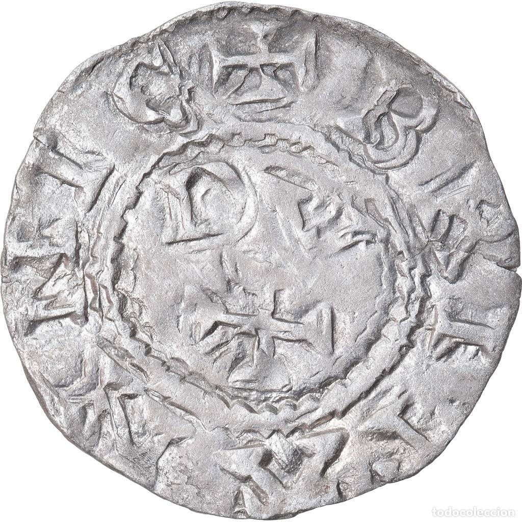 Old Coins of Europe: [#903115] Moneda, Francia, Conan IV, Denarius, XIIth century, Rennes, Rare, MBC, Vell&oacute;n