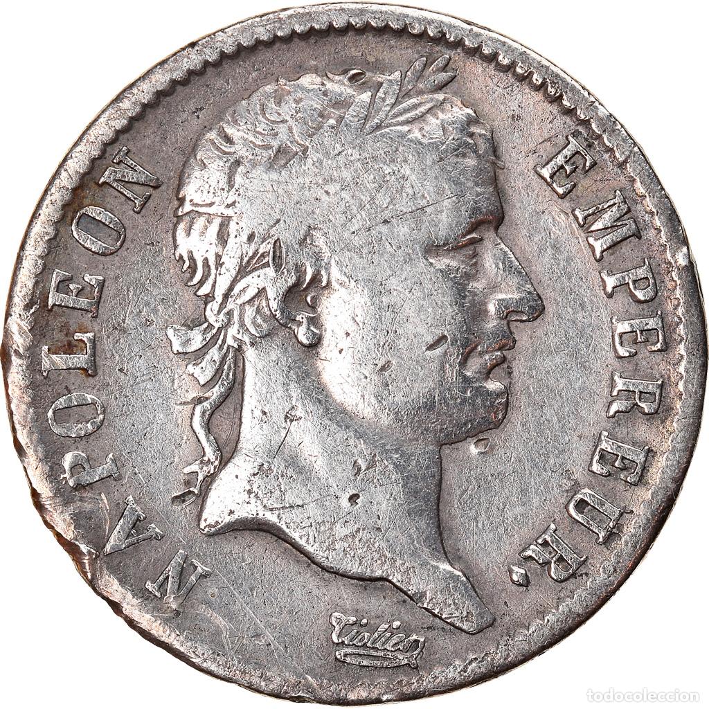 Old Coins of Europe: [#907027] Moneda, Francia, Napol&eacute;on I, Franc, 1809, Lyon, BC+, Plata, KM:692.5