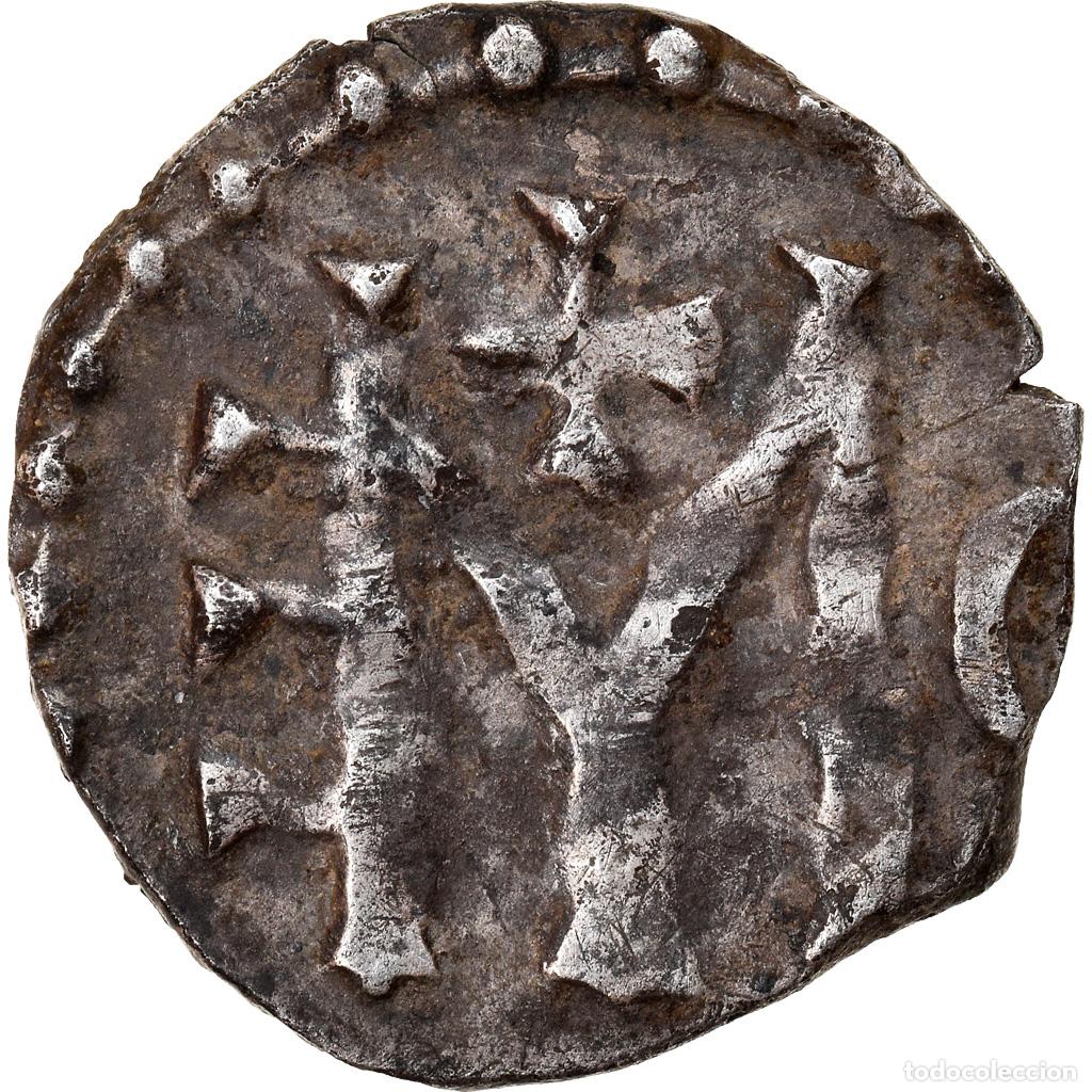 Moedas antigas da Europa: [#907126] Moneda, Francia, Denarius, Melle, METALVS VICVS, MBC+, Plata
