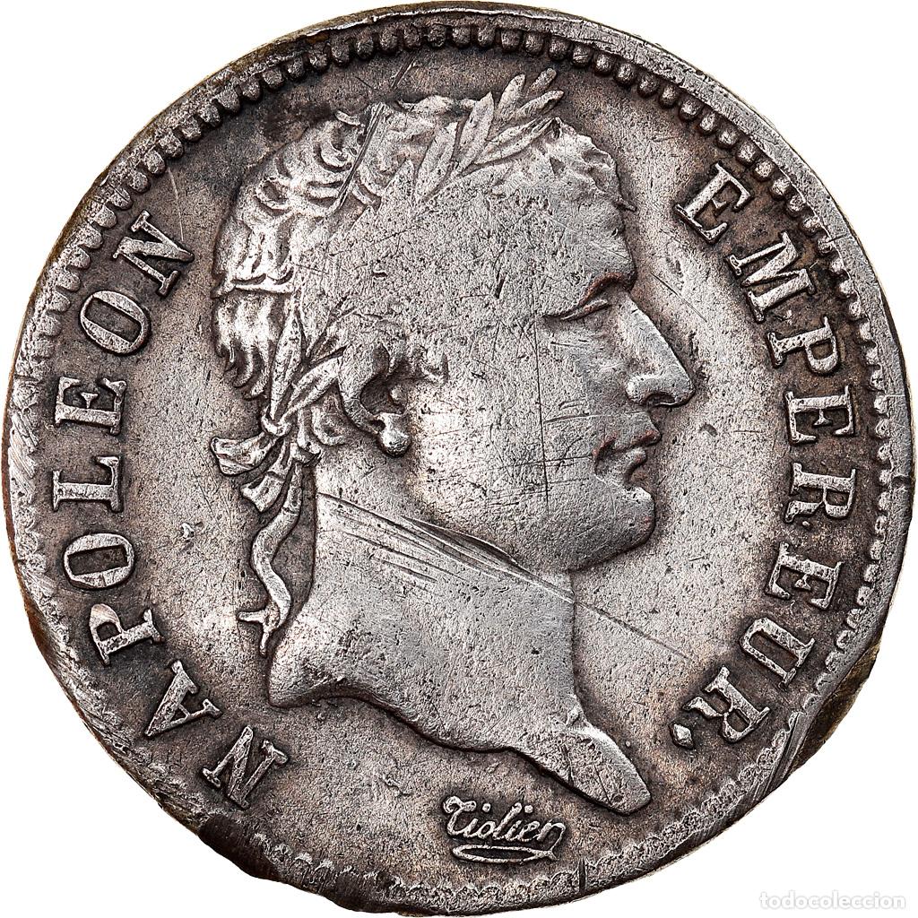 Old Coins of Europe: [#908332] Moneda, Francia, Napol&eacute;on I, Franc, 1809, Toulouse, Extremely rare, BC+, Plata