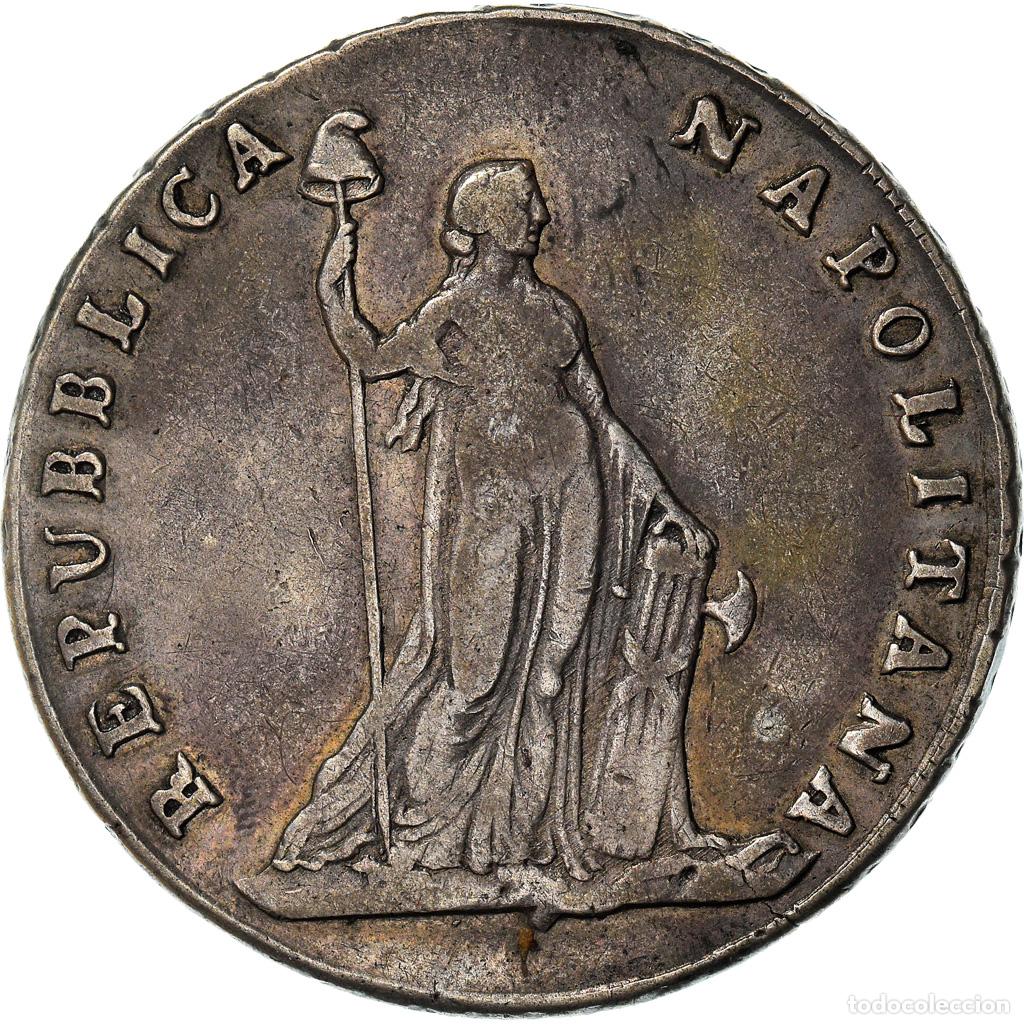 Monete antiche di Europa: [#970855] Moneda, Estados italianos, NAPLES, 12 Carlini, An VII (1799), MBC, Plata, KM:233