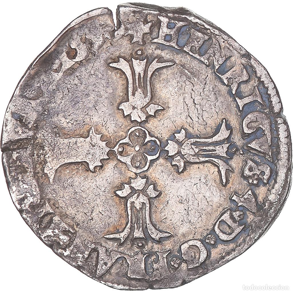 Monete antiche di Europa: [#1045272] Moneda, Francia, Henri IV, 1/4 d'&eacute;cu &agrave; la croix feuillue de face, 1592