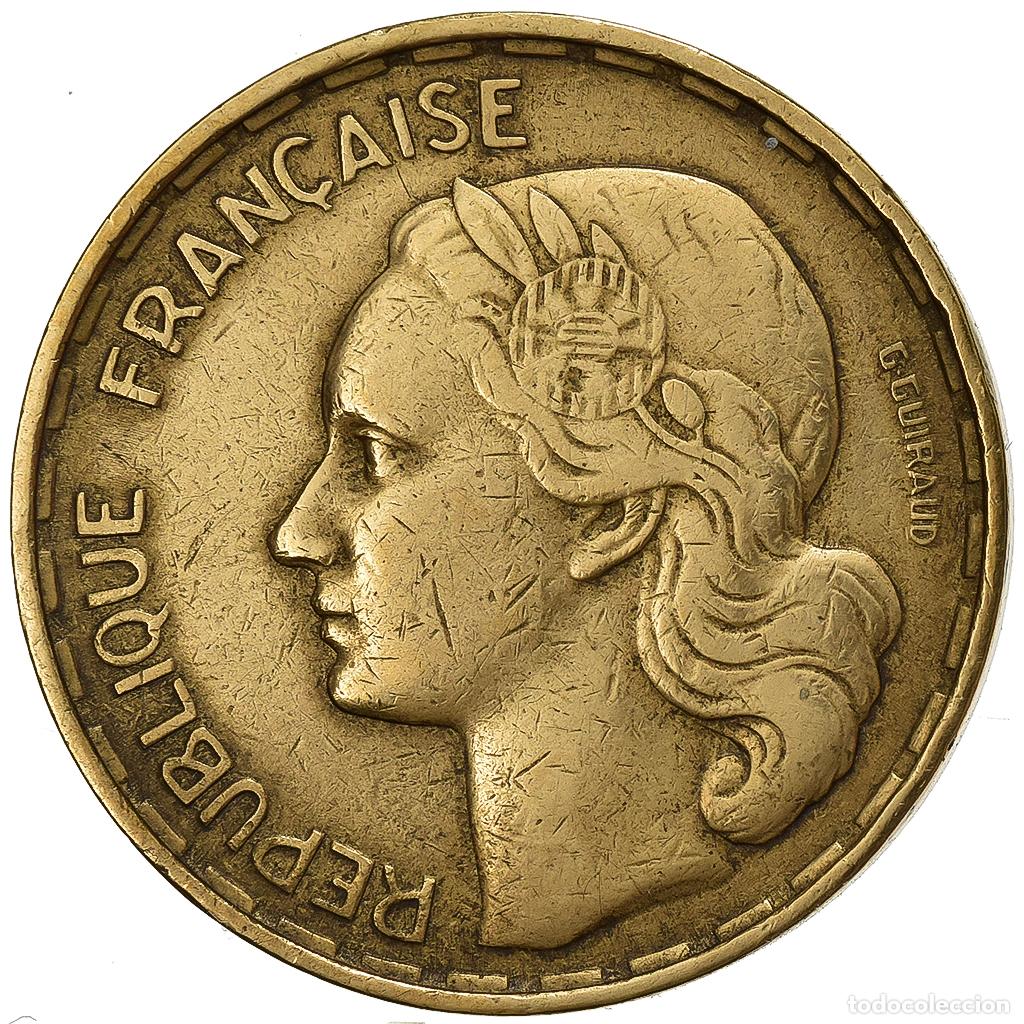 Monete antiche di Europa: [#1222661] Francia, 50 Francs, Guiraud, 1954, Beaumont - Le Roger, Aluminio - bronce, BC+