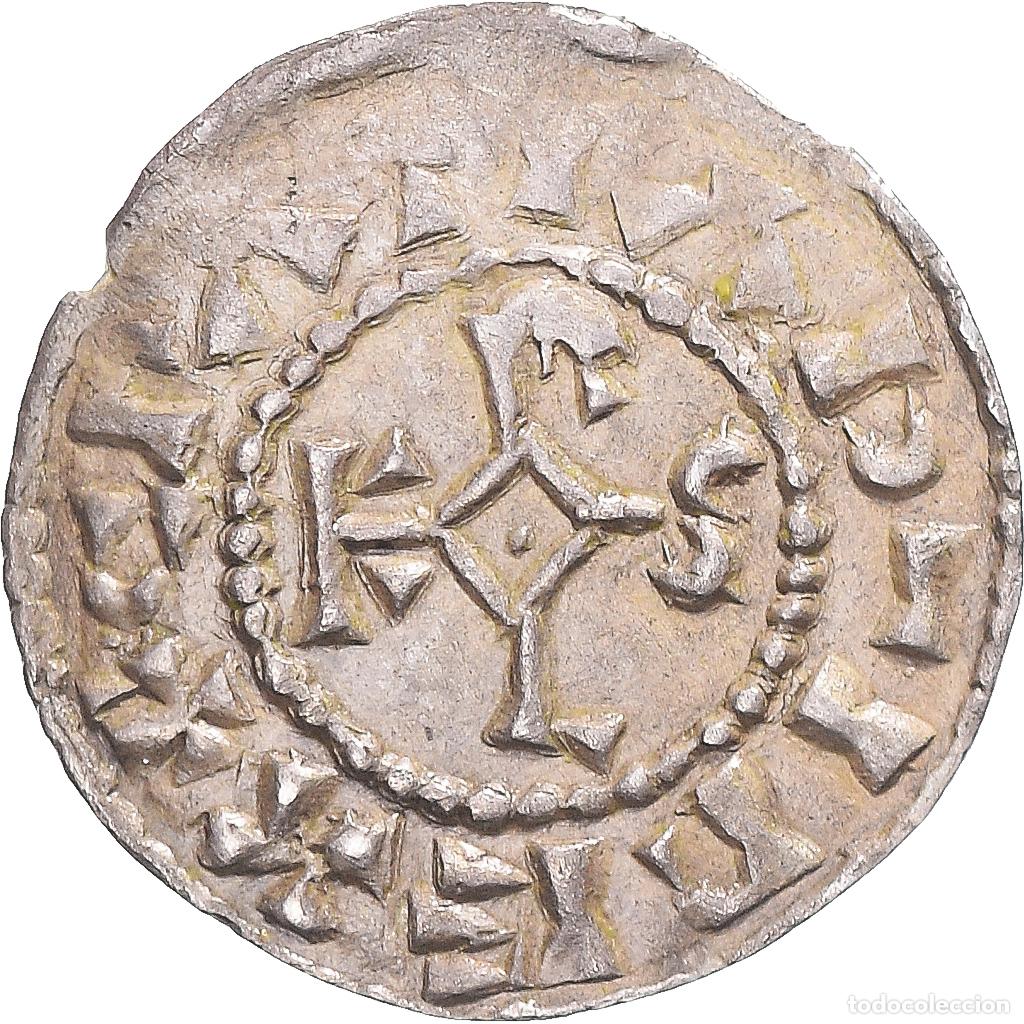 Monedas antiguas de Europa: [#1069622] Francia, Charles le Chauve, Obol, 869-877, Reims, Plata, MBC+, Prou:133 var.