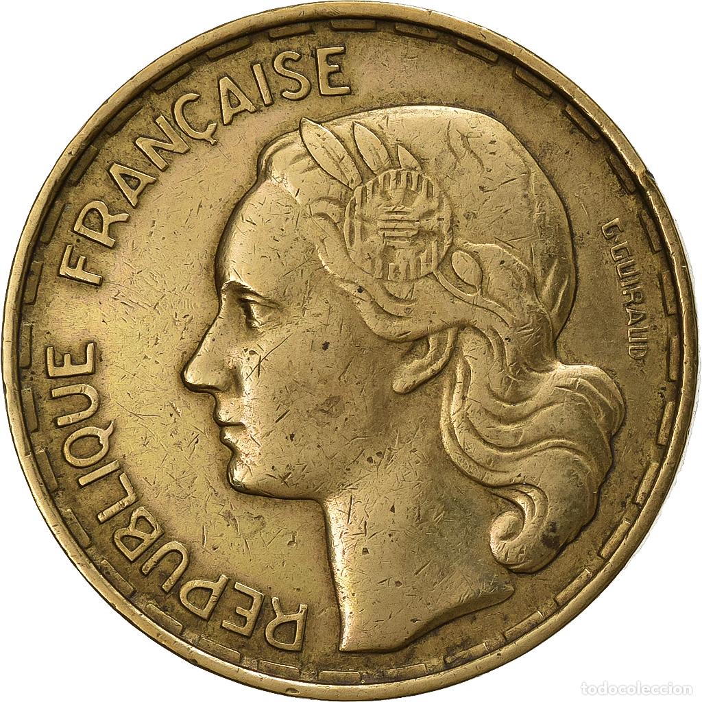 Monete antiche di Europa: [#1222666] Francia, 50 Francs, Guiraud, 1953, Beaumont - Le Roger, Aluminio - bronce, BC+