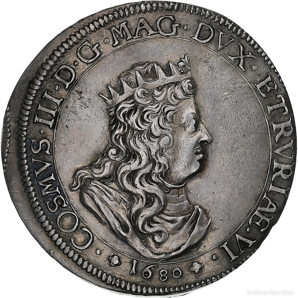 Alte M&uuml;nzen aus Europa: [#1281228] Italia, Grand Duchy of Tuscany, Cosimo III de' Medici, Tollero, 1680, Livorno