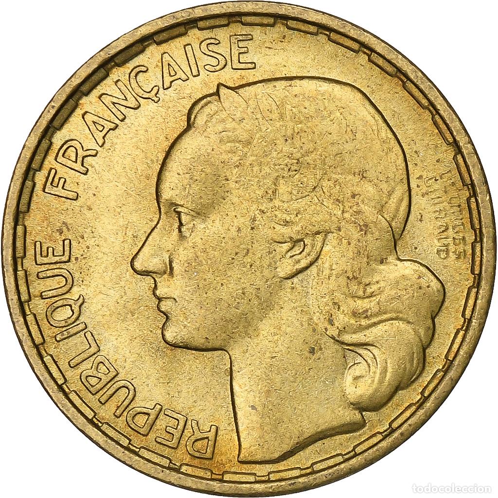 Moedas antigas da Europa: [#227497] Francia, 20 Francs, Guiraud, 1950, Paris, Aluminio - bronce, MBC+, KM:916.1