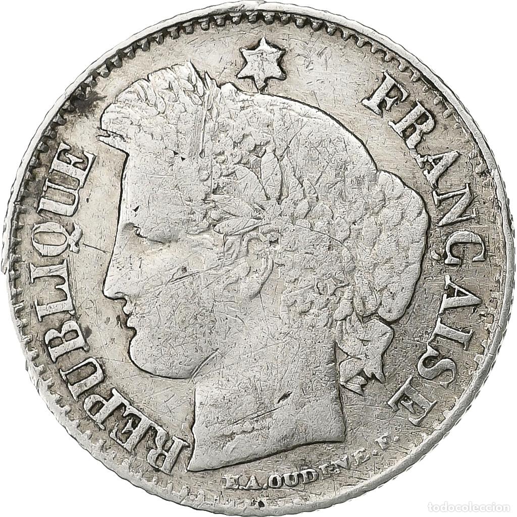 Monete antiche di Europa: [#197296] Francia, 20 Centimes, C&eacute;r&egrave;s, 1851, Paris, Plata, MBC, Gadoury:303, KM:758.1