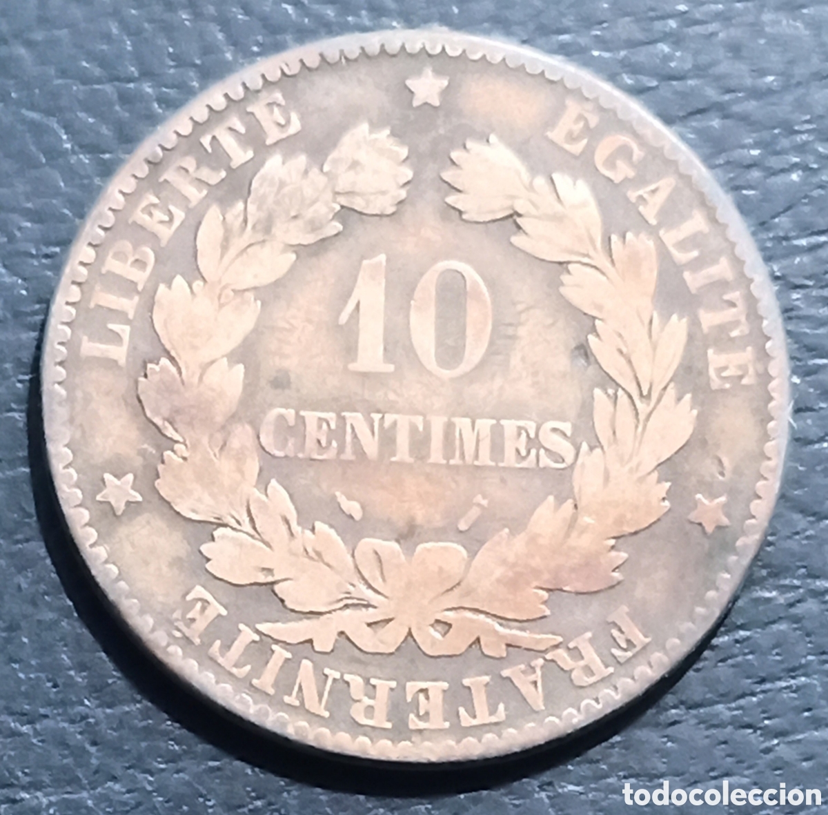 Monedas antiguas de Europa: Francia - 10 Centimes 1896 - RC - Foto 2