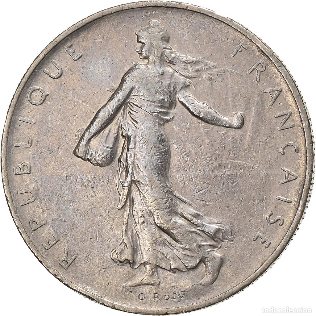 Moedas antigas da Europa: [#1222696] Francia, Franc, Semeuse, 1968, Paris, N&iacute;quel, BC+, Gadoury:474, KM:925.1