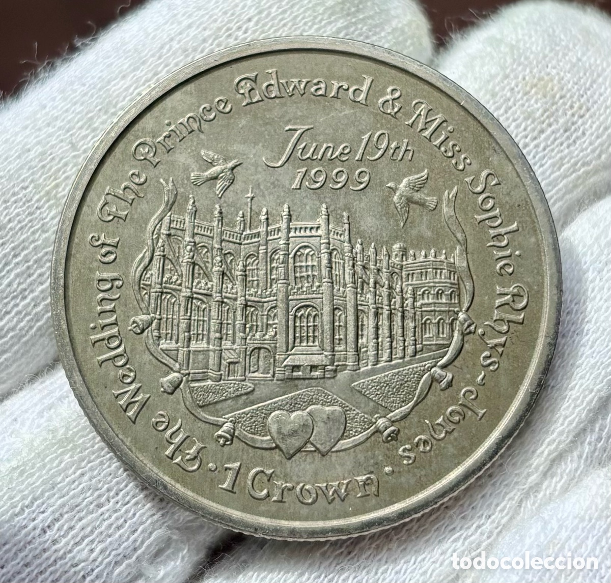 Monedas antiguas de Europa: Moneda GIBRALTAR 1 Corona 1999 Boda. Crown