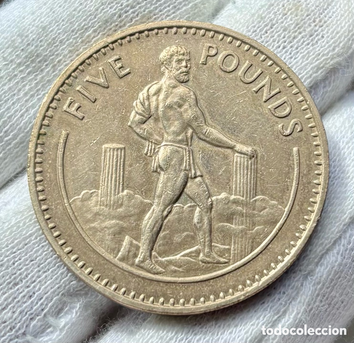 Old Coins of Europe: Moneda GIBRALTAR 5 Libras 1988. Pounds