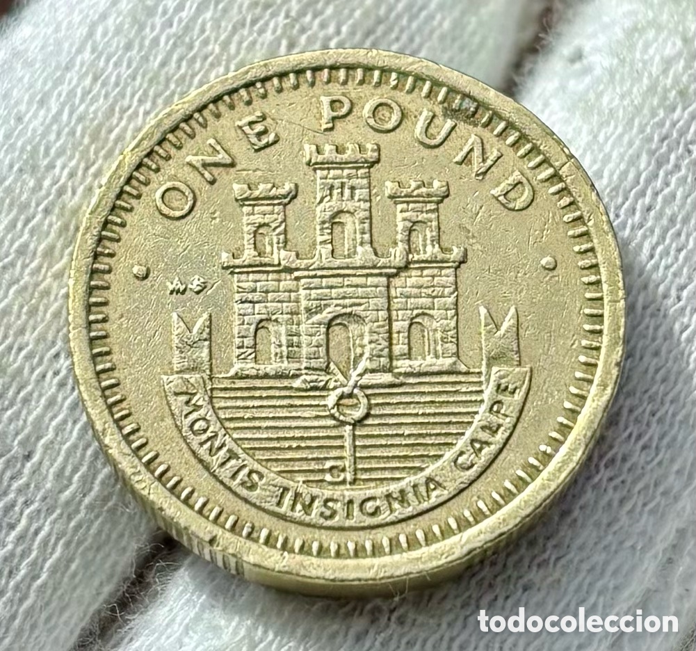 Moedas antigas da Europa: Moneda GIBRALTAR 1 Libra 1988. Pound