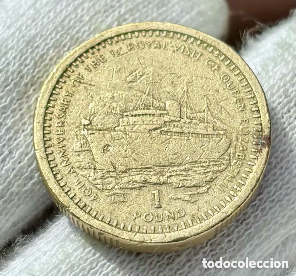 Alte M&uuml;nzen aus Europa: Moneda GIBRALTAR 1 Libra 1994. Pound