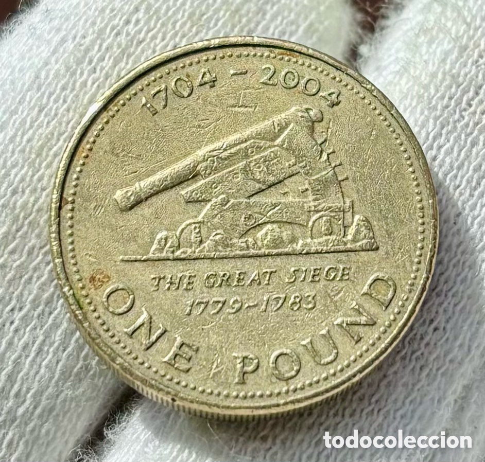 Moedas antigas da Europa: Moneda GIBRALTAR 1 Libra 2004. Pound