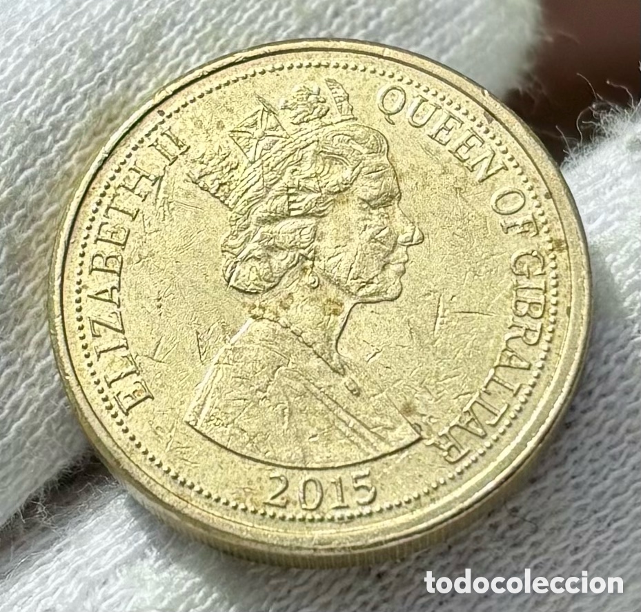 Monedas antiguas de Europa: Moneda GIBRALTAR 1 Libra 2015. Pound - Foto 2