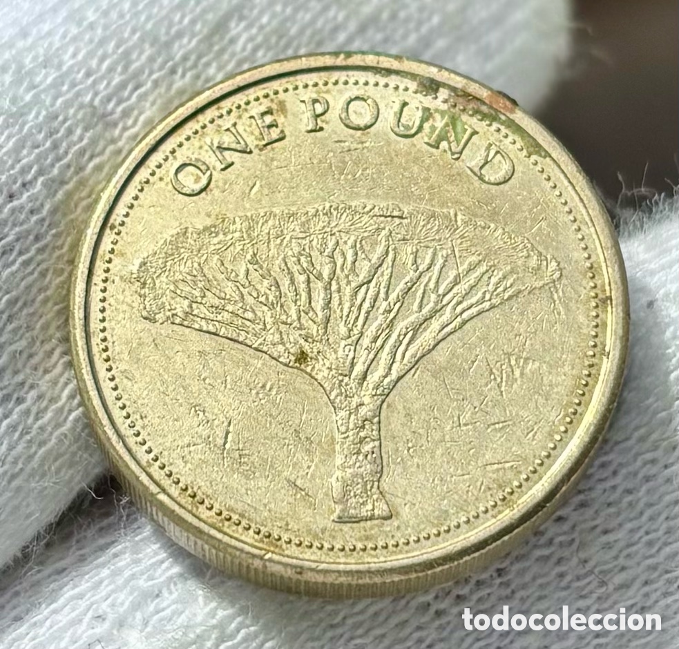 Moedas antigas da Europa: Moneda GIBRALTAR 1 Libra 2015. Pound