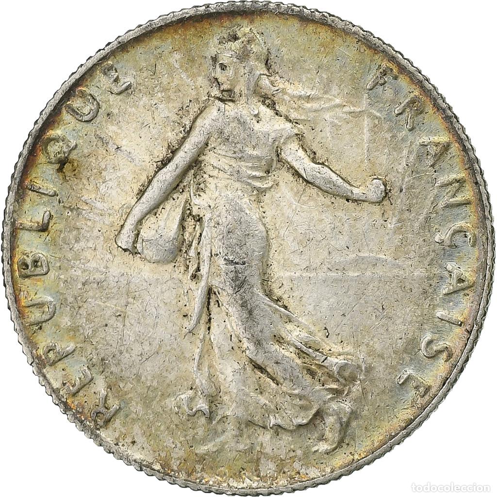 Moedas antigas da Europa: [#197411] Francia, 50 Centimes, Semeuse, 1920, Paris, Plata, MBC+, Gadoury:420, KM:854