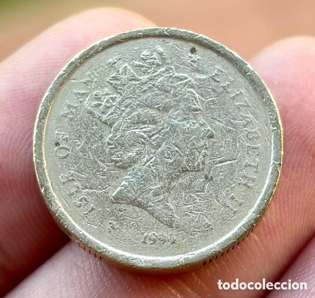 Monedas antiguas de Europa: Moneda ISLA DE MAN 1 Libra 1994. Pound - Foto 2
