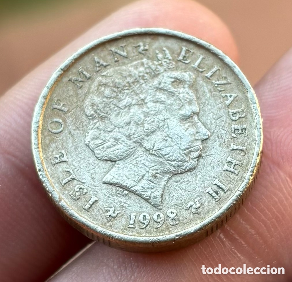 Monedas antiguas de Europa: Moneda ISLA DE MAN 1 Libra 1998. Pound - Foto 2