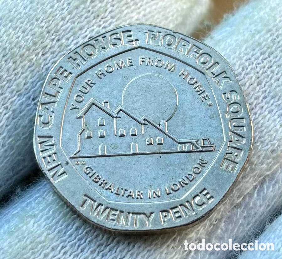 Alte M&uuml;nzen aus Europa: Moneda GIBRALTAR 20 Peniques 2018 Calpe House . Pence