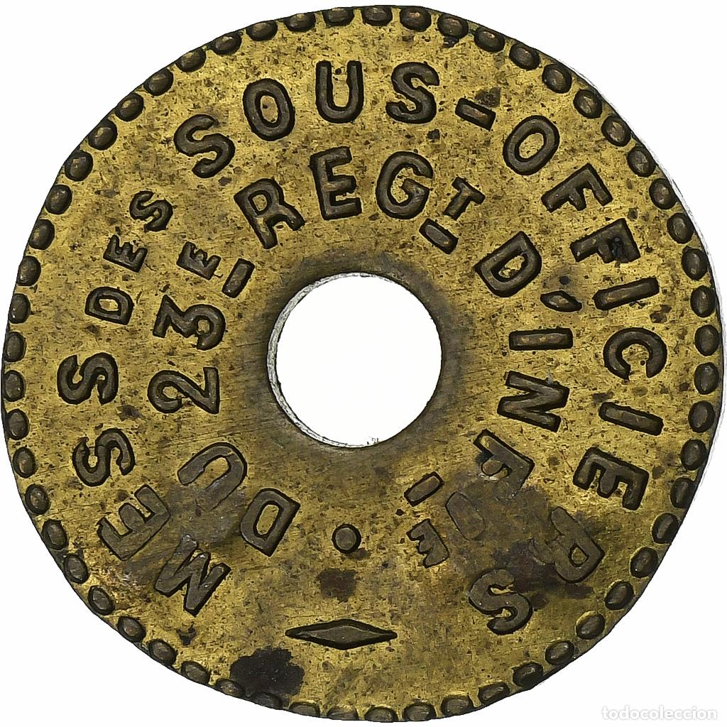 Moedas antigas da Europa: [#135719] Francia, Bourg-en-Bresse, 5 Centimes, MBC, Lat&oacute;n
