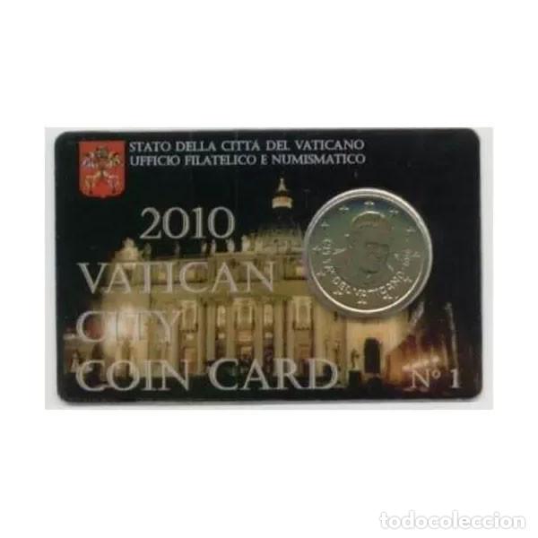 Monnaies anciennes de Europe: VATICANO CARTERA COIN CARD N&ordm;1 50 CENTIMOS 2010