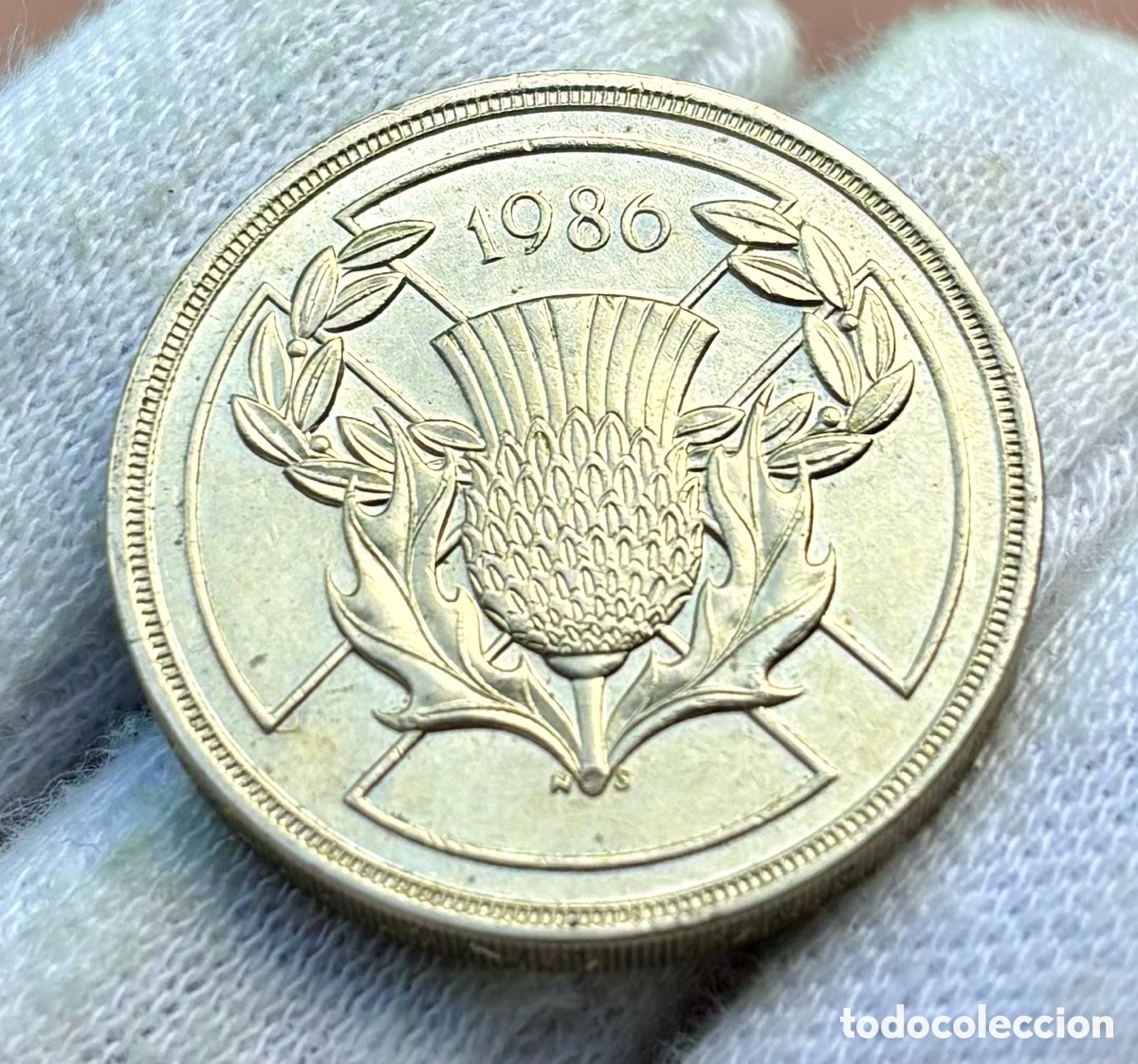 Monedas antiguas de Europa: Moneda INGLATERRA 2 Libras 1986 SC- Juegos Escocia Commonwealth. Pounds Reino Unido UK